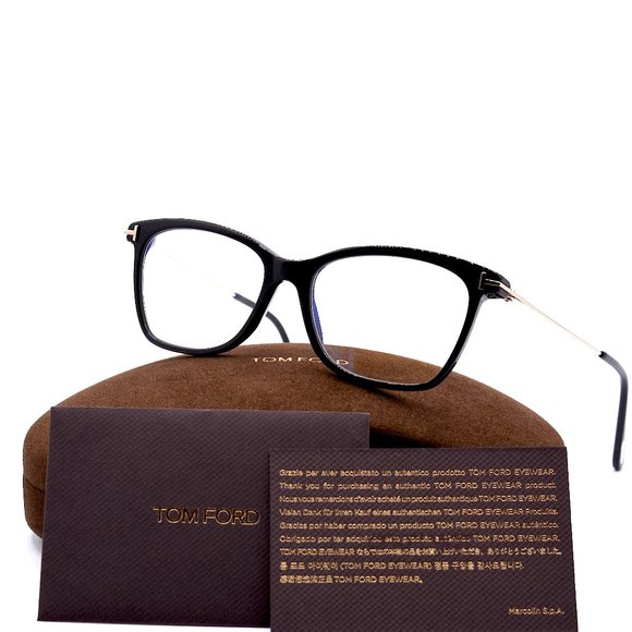 Tom Ford Accessories - NEW TOM FORD TF5712-F-B/O 001 BLUE BLOCK BLACK EYEGLASSES FRAME